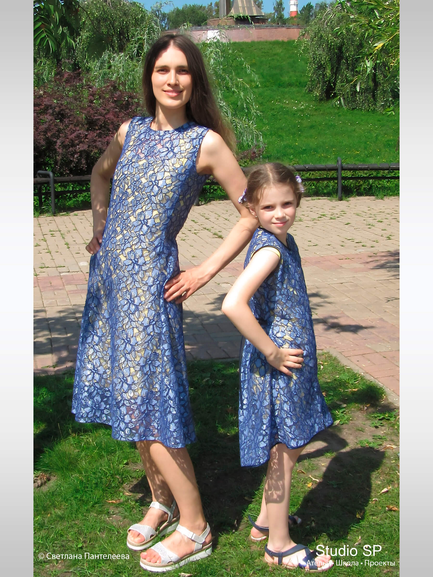 Кружевные платья в стиле Family look