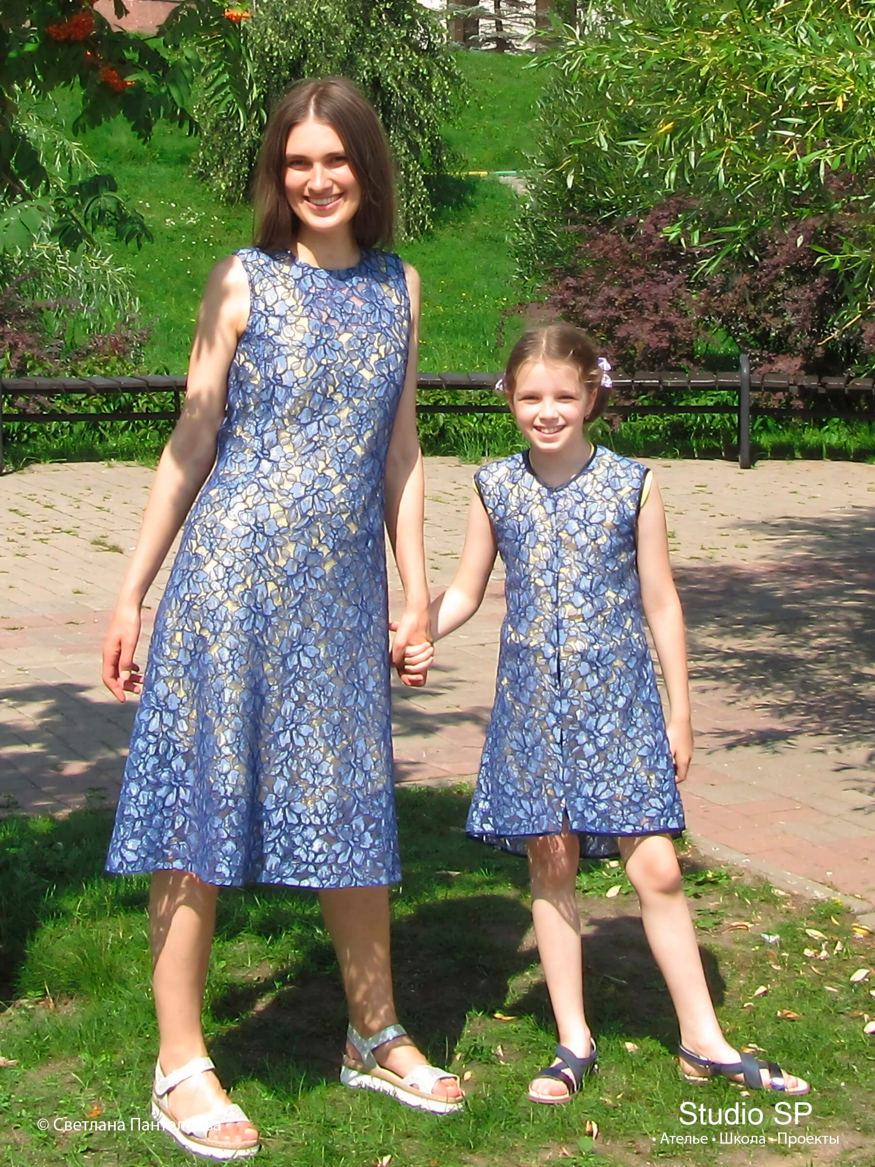 Кружевные платья в стиле Family look